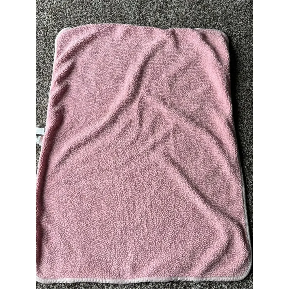 Gerber Baby Blanket with Bunny Applique - Pink Trim